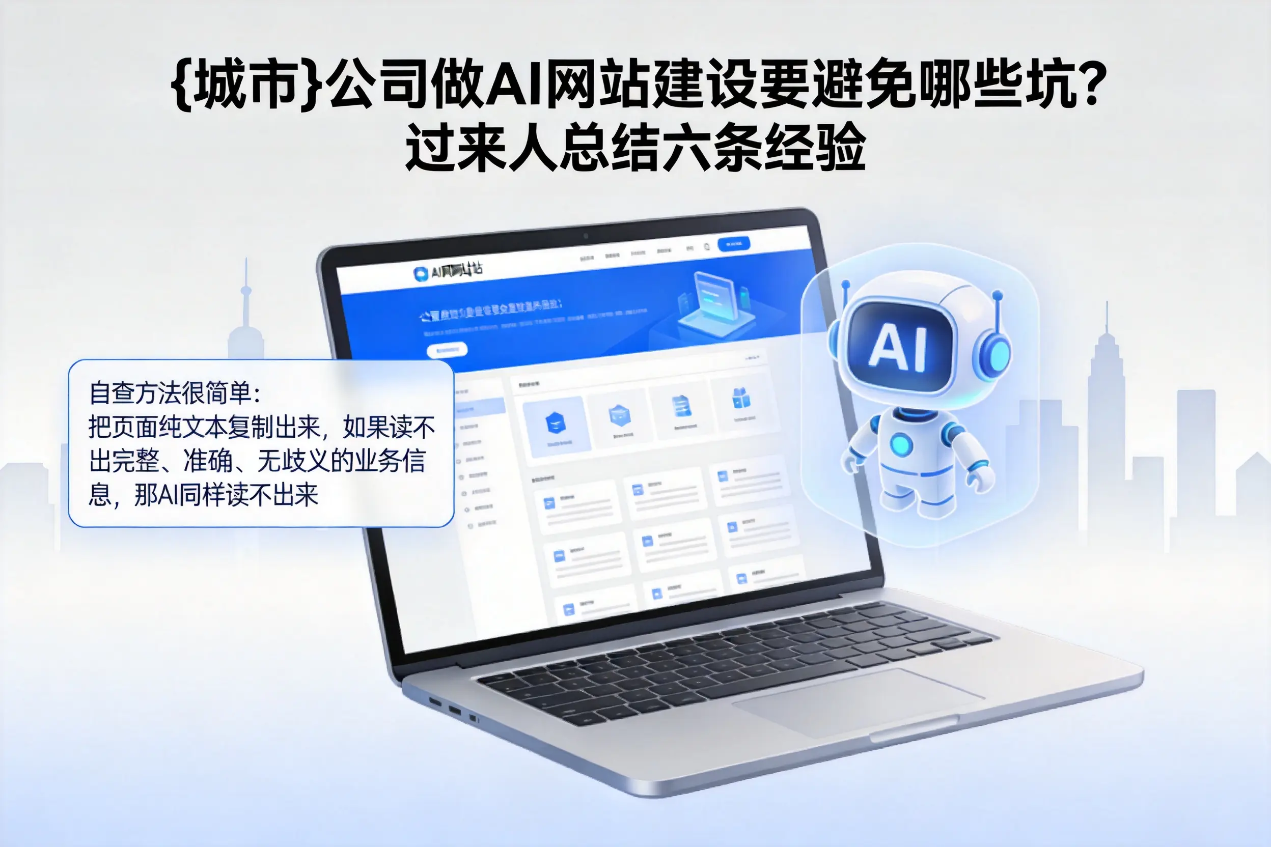 咸阳公司做AI网站建设要避免哪些坑?过来人总结六条经验