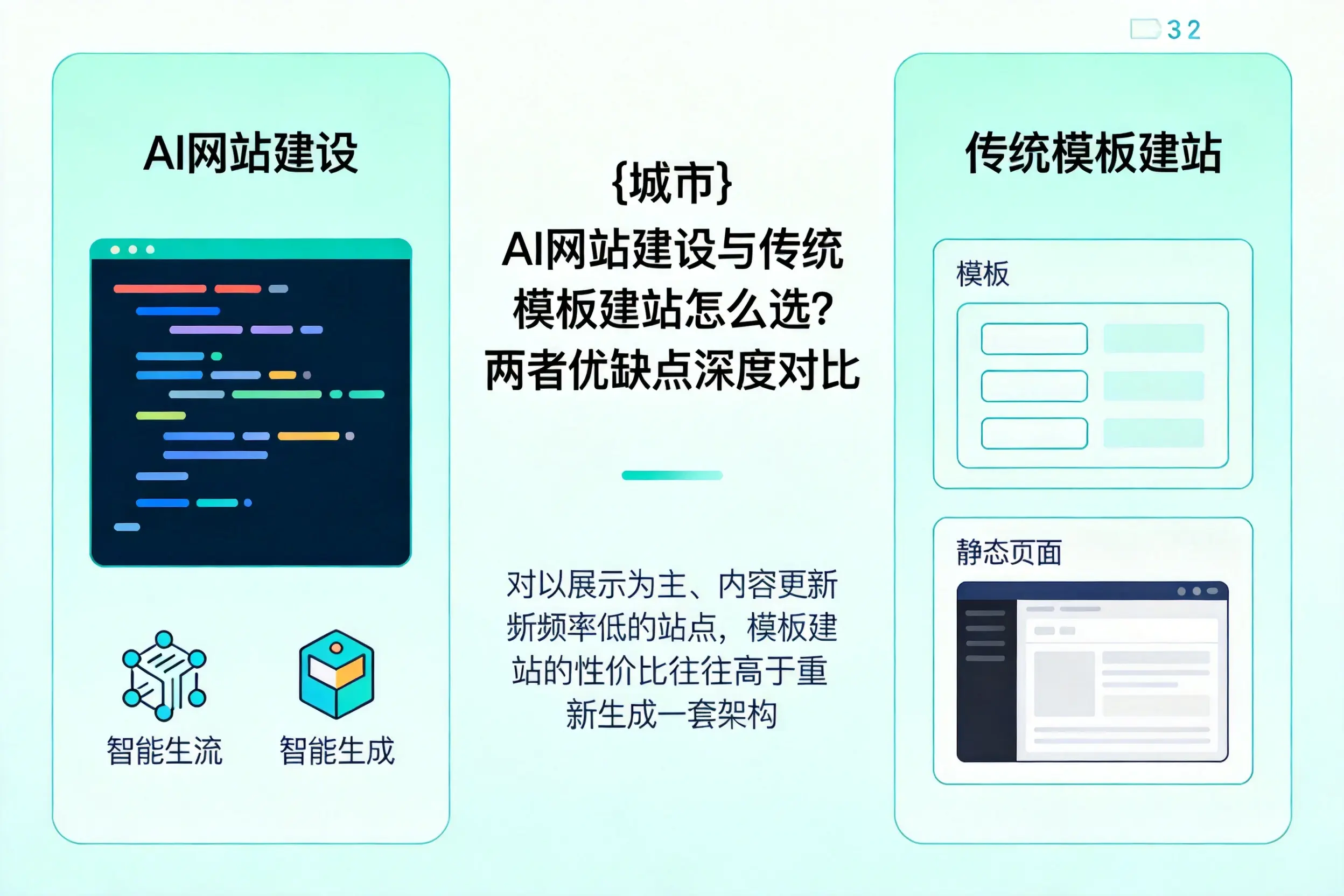咸阳AI网站建设与传统模板建站怎么选?两者优缺点深度对比