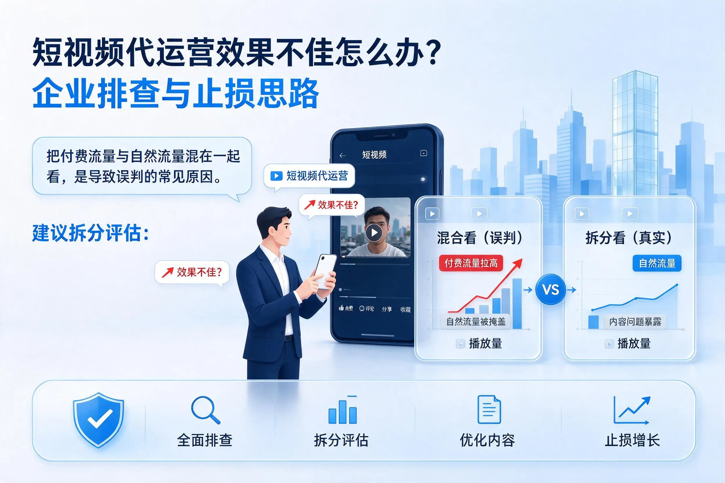 短视频代运营效果不佳怎么办?咸阳企业排查与止损思路