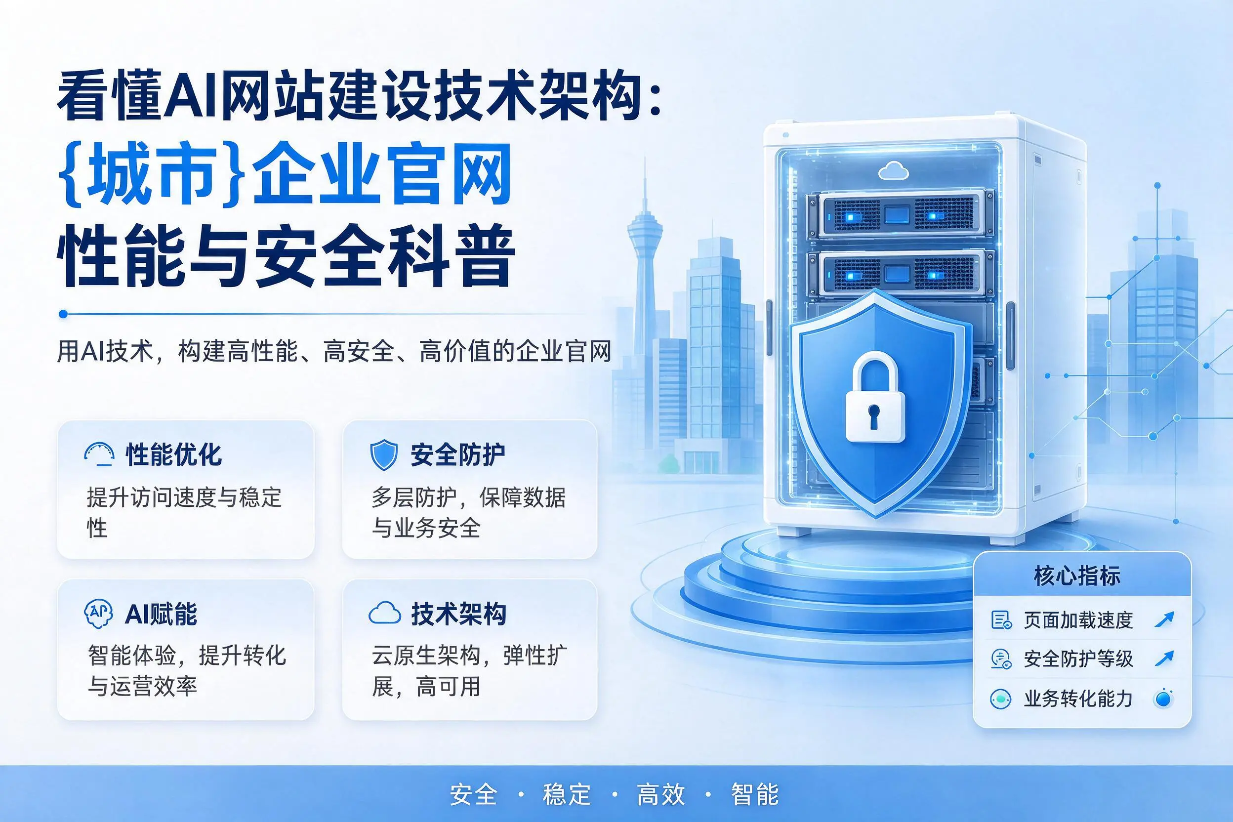 看懂AI网站建设技术架构:咸阳企业官网性能与安全科普